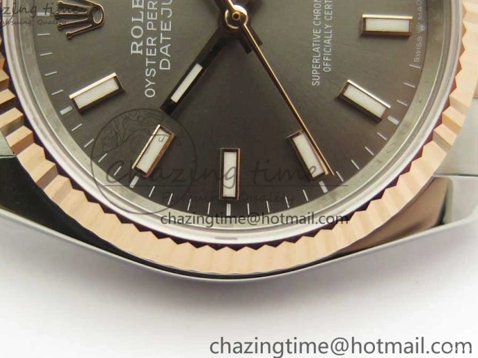 MiroTime 0309 DateJust 36mm 904 SS RG Wrapped 116231 GMF Gray Dial on SS RG Wrapped Jubilee Bracelet A Durable 3276